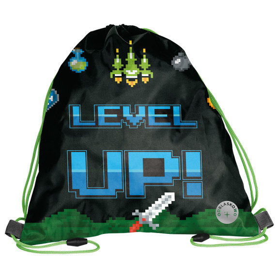 Set ghiozdan cu sac de sport și penar- Minecraft  Level UP PASO