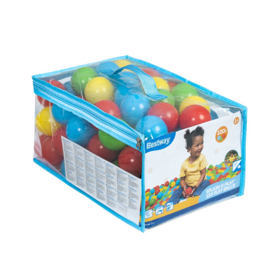 Set mingi/bile colorate pentru piscine uscate - 100 bucăți - BESTWAY Splash & Play