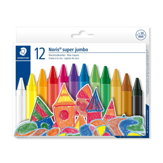 Creioane cu ceară 12 bucăți - Staedtler Noris Super Jumbo