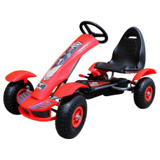 Kart cu roți pneumatice - Big Go Kart - roșu Preview