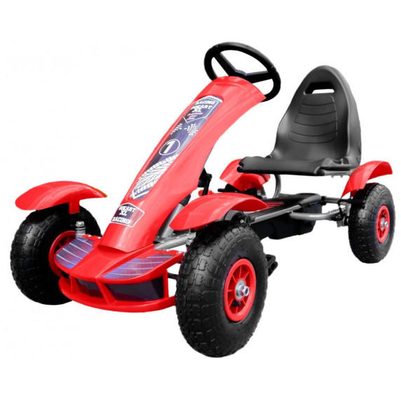 Kart cu roți pneumatice - Big Go Kart - roșu