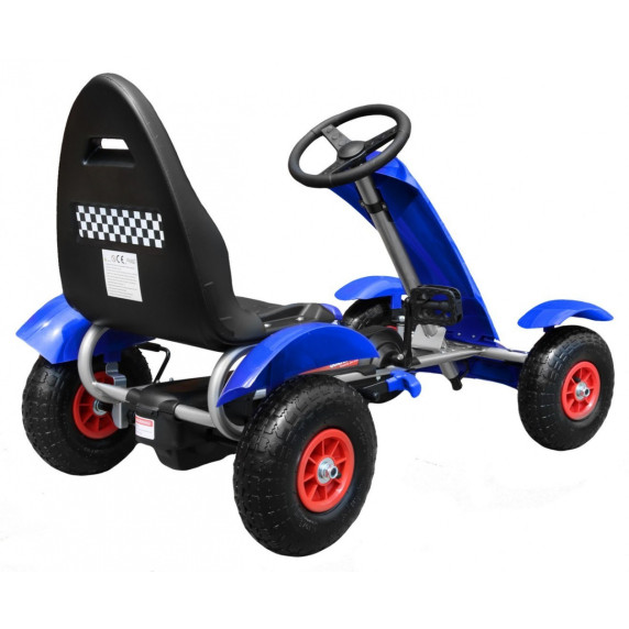 Kart cu roți pneumatice - Big Go Kart - albastru