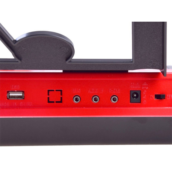 Sintetizator cu microfon - 61cl Inlea4Fun IN0132 - roșu