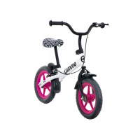 Bicicletă fără pedale pentru copii cu frână - GIMMIK  Nemo 11" - roz 