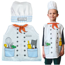 Costum de bucătar pentru copii cu vârsta cuprinsă între 3-8 ani 