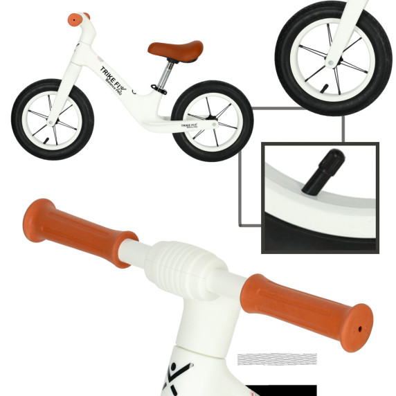 Bicicletă echilibru pentru copii - alb - TRIKE FIX Balance PRO