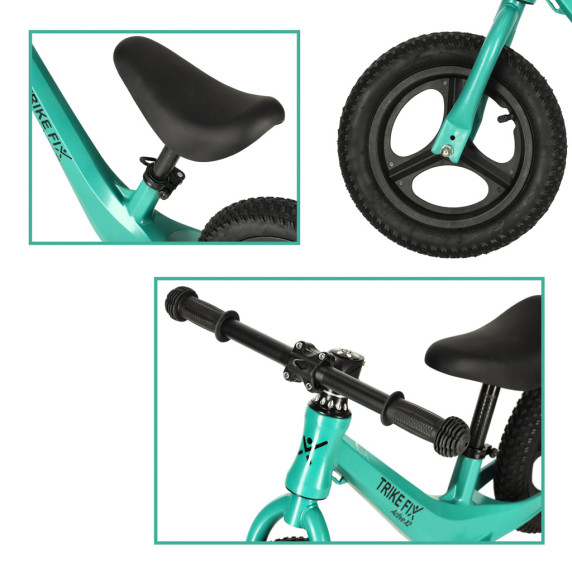 Bicicletă echilibru fără pedale - TRIKE FIX ACTIVE X2 - verde