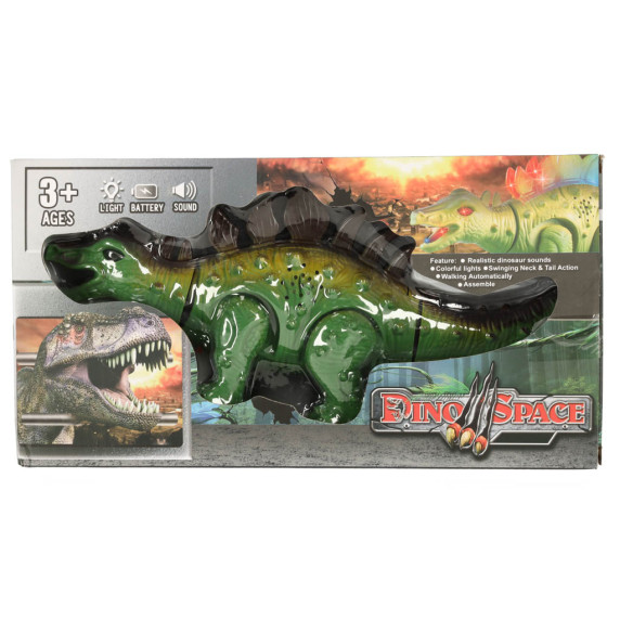 Figurină dinozaur pe baterii - Stegosaurus Inlea4Fun DINO SPACE