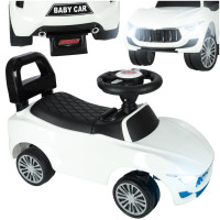 Mașină pentru copii cu efecte sonore și luminoase - Inlea4Fun BABY CAR - alb 