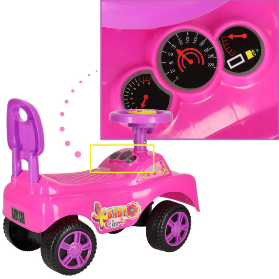 Mașină acționată cu picioarele - roz - Inlea4Fun BABY CAR 