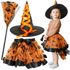 Costum de vrăjitoare - portocaliu Preview