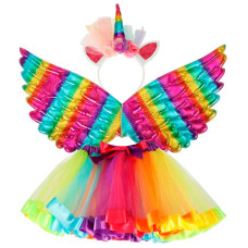 Costum pentru copii de unicorn cu aripi și bentiță - Inlea4Fun 