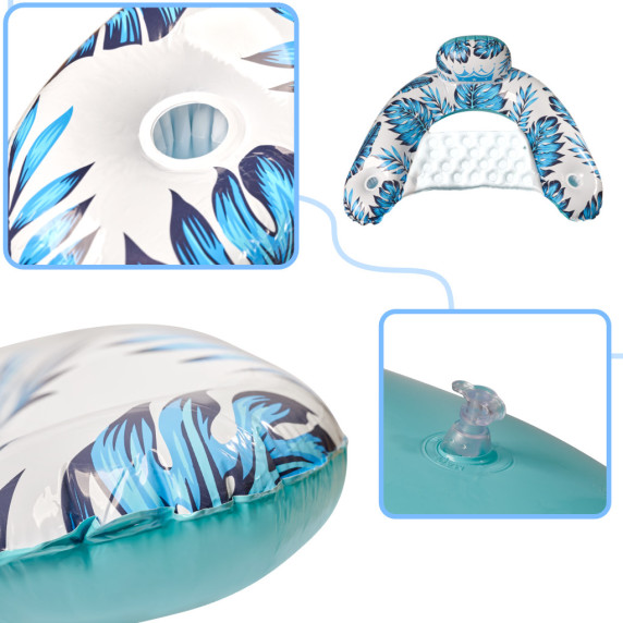 Scaun gonflabil plutitor pentru piscină - albastru