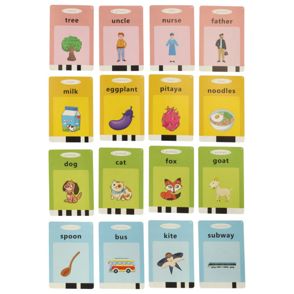 Carduri pentru învățarea cuvintelor în limba engleză - 112 carduri