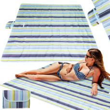 Covoraș de plajă, pătură picnic - 200 x 200 cm - albastru 