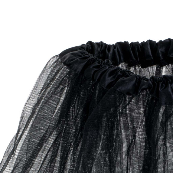 Fustă din material tul, negru - accesoriu pentru costum