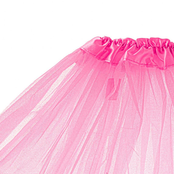 Fustă din material tul, roz - accesoriu pentru costum