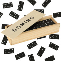 Joc de societate Domino în cutie de lemn 