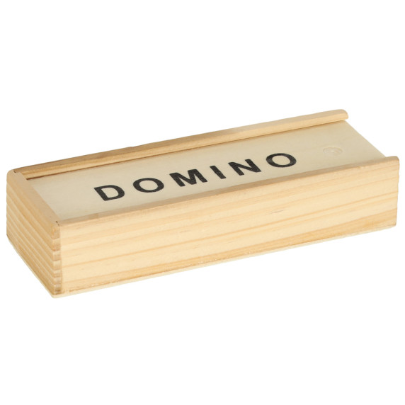 Joc de societate Domino în cutie de lemn