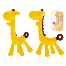 Dentiție bebe din silicon KAICHI - girafă galbenă 