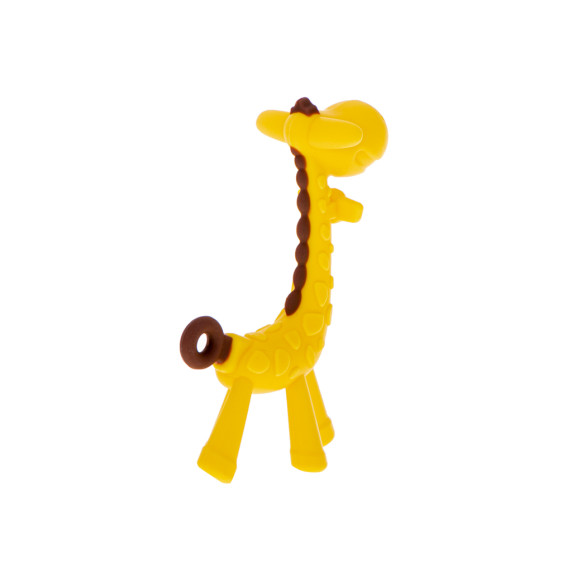 Dentiție bebe din silicon KAICHI - girafă galbenă