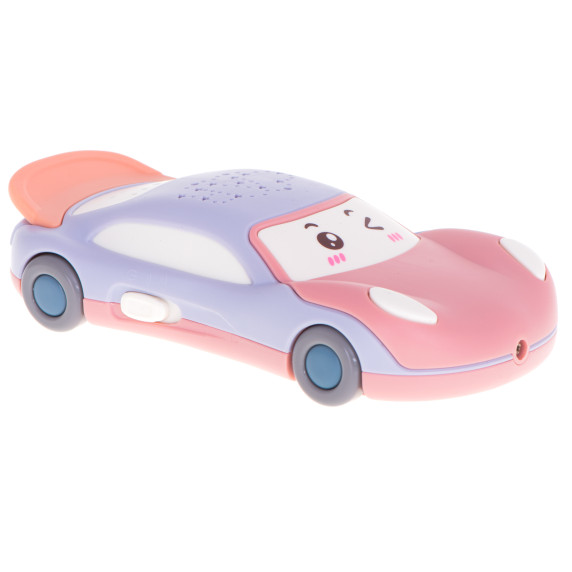 Mașină de jucărie interactivă cu butoane și proiector - Inlea4Fun MOBILE LEARNING - roz