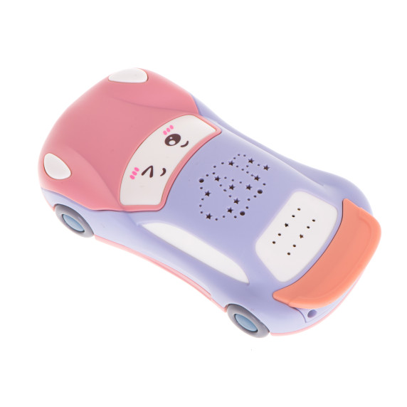 Mașină de jucărie interactivă cu butoane și proiector - Inlea4Fun MOBILE LEARNING - roz