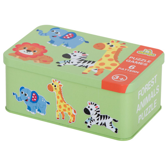 Puzzle educațional pentru copii în cutie - animale