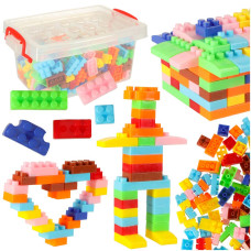 Cuburi educative colorate pentru construcție - 240 elemente - Inlea4Fun 