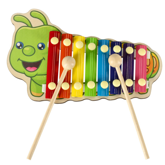 Xilofon din lemn pentru copiilor - Inlea4Fun -omidă