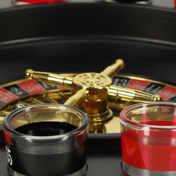 Ruletă de petrecere cu 16 pahare - Drinking Roulette Set