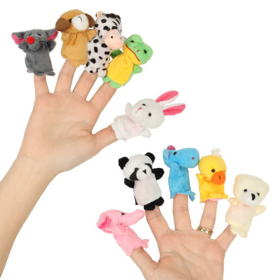 Set 10 marionete pentru degete - animale jucăușe