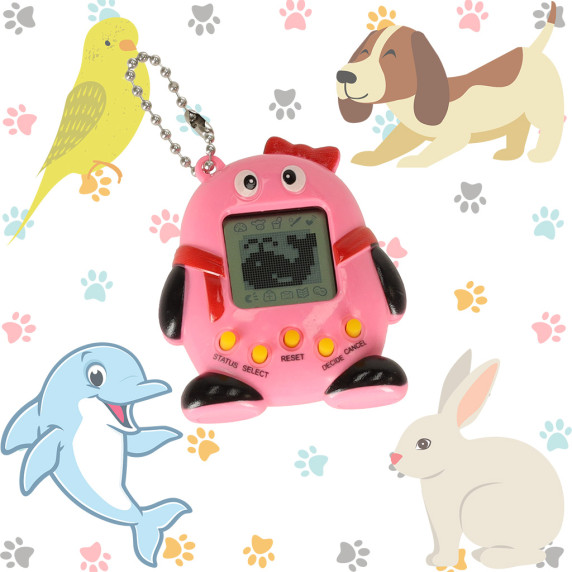 Joc interactiv pentru copii - Tamagotchi animal de companie virtual - roz