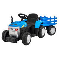 Tractor electric cu remorcă - New Holland T7 - albastru 