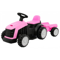 Tractor electric pentru copii cu remorcă - Inlea4Fun - roz 
