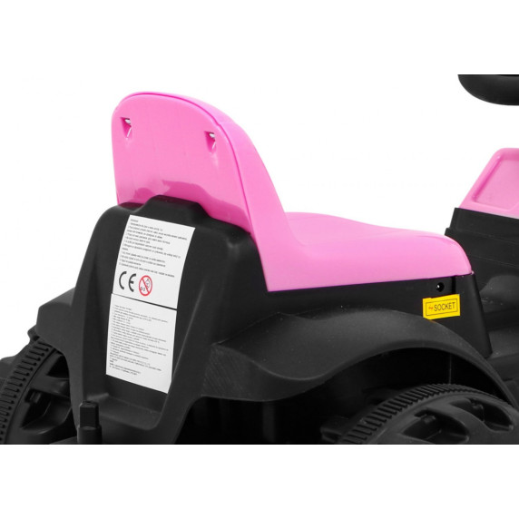 Tractor electric pentru copii cu remorcă - Inlea4Fun - roz