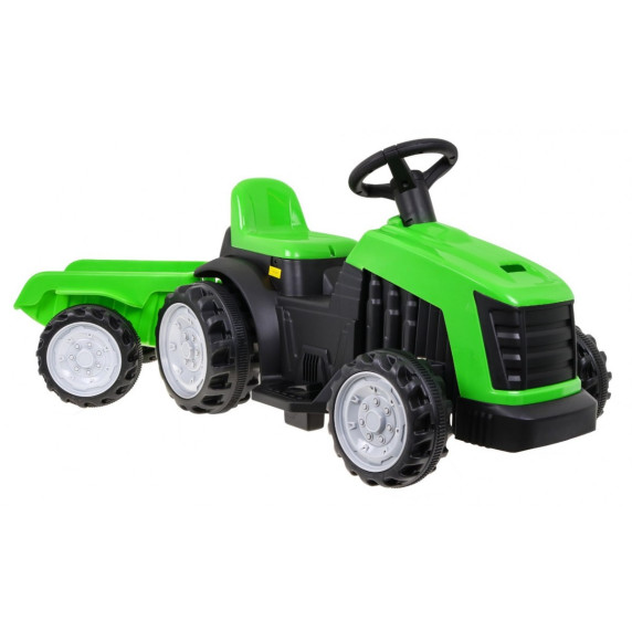 Tractor electric pentru copii cu remorcă Inlea4Fun - verde