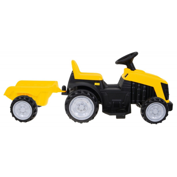Tractor electric pentru copii cu remorcă Inlea4Fun - galben