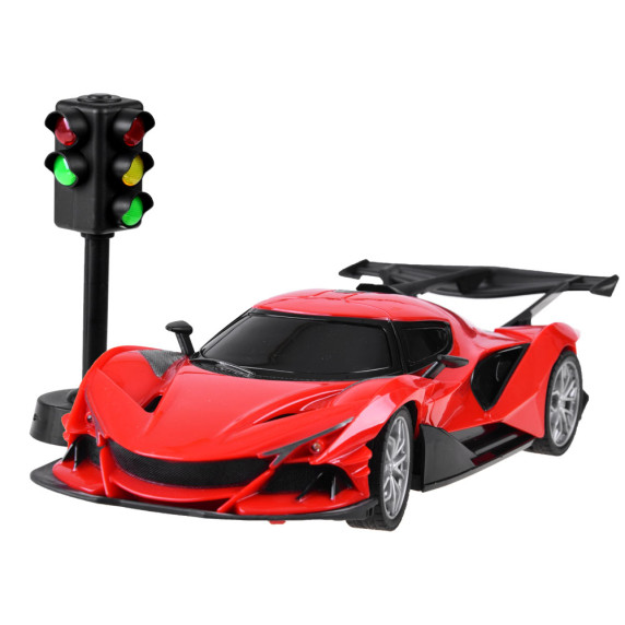 Mașină sport cu telecomandă, semafor și pedale - Inlea4Fun RACING CONTROL