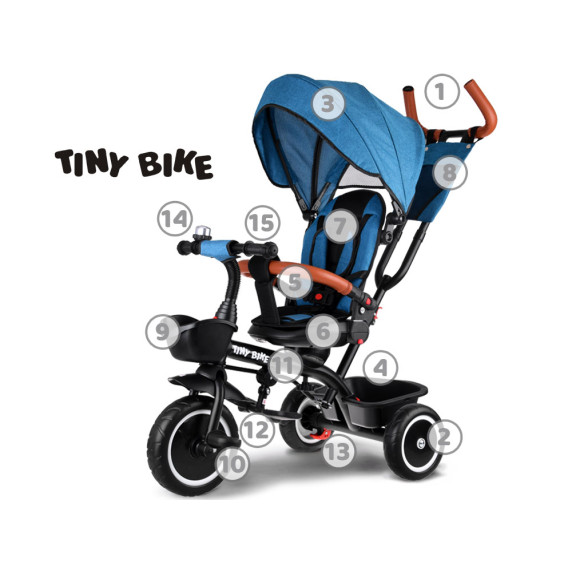 Tricicletă pentru copii Tiny Bike 3in1 - Inlea4Fun