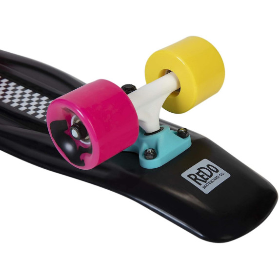 Skateboard - Inlea4Fun Retro Poly Cruiser - carouri colorate