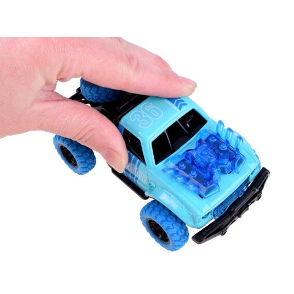 Mașină cascadorie Predator 4x4 - albastru