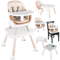 Scaun de masă bebe multifuncțional 6 în 1 Inlea4Fun - bej Preview