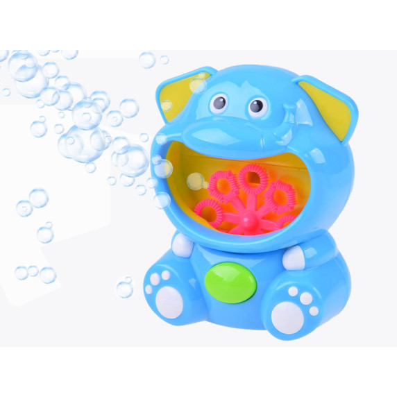 Mașină suflantă cu bule de săpun în formă de elefant albastru - Inlea4Fun HAPPY BUBBLE
