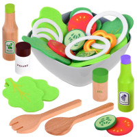 Bol de jucărie cu salată verde și legume - Inlea4Fun SALAT ZA4194 