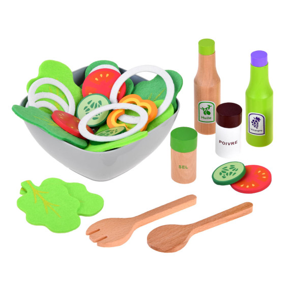 Bol de jucărie cu salată verde și legume - Inlea4Fun SALAT ZA4194