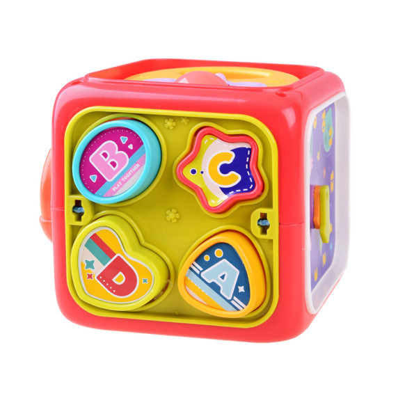 Cub educativ interactiv pentru copii - Inlea4Fun ACTIVITY CUBE BOX - roz