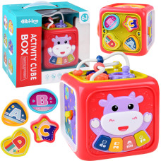 Cub educativ interactiv pentru copii - Inlea4Fun ACTIVITY CUBE BOX - roz 