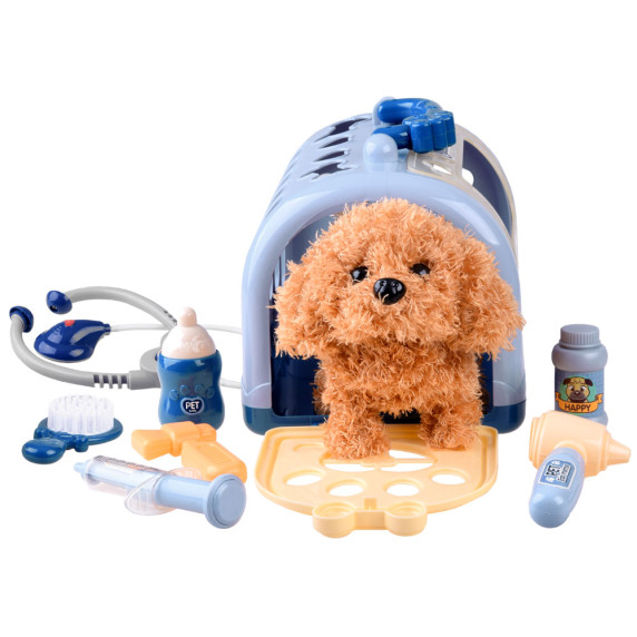 Set micul veterinar cu câine interactiv - Inlea4Fun MEDICAL PET CAGE