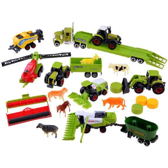Set jucărie de fermă cu mașini agricole - Inlea4Fun FARM TRACTOR SET